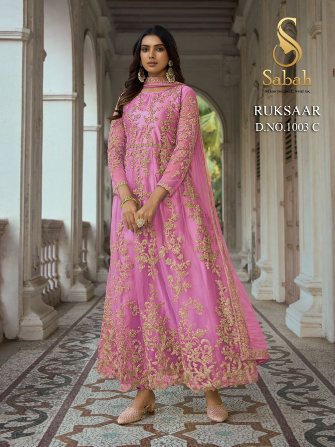 Sabah Ruksaar 1003 Color Plus By F K Wedding Salwar Suits Catalog